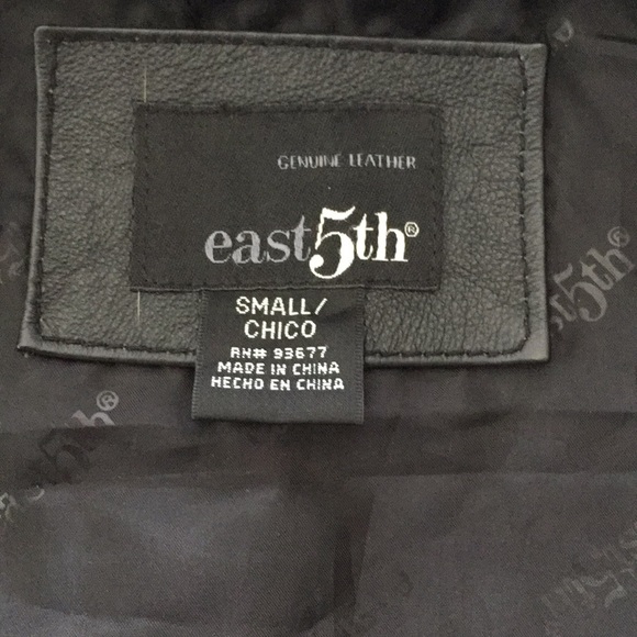 EAST 5th | Black Leather Jacket - Picture 6 of 8